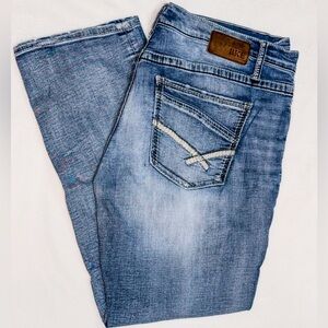 BKE Jake Straight Distressed Heavy Stitch Men’s Jeans Buckle 38S (38x30)